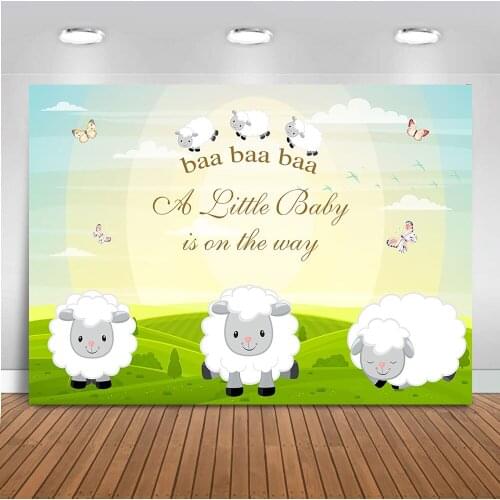 Backdrop Sheep for Photography Birthday Party Background Spring Backgrounds for Photo Studio Vinyl Cloth