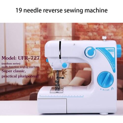 INNE Sewing Machine Foot Mini Manual Portable Assistant Household Multifunction 19 Stitches Reverse Stitching Crafting LED