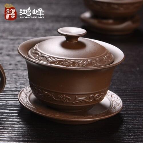 Sancai Tureen Ceramic KungFu Tea Creative Crane Home Queen Cup Tea Bowl Sopera De Ceramica Gaiwan Pottery Tea Set