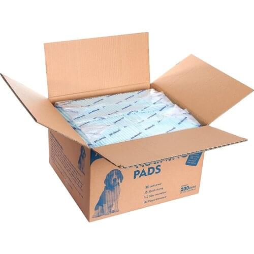 Dog Training Mat All-Absorb Cleaning Super Absorbent Diaper Cage Pad Dog Diaper Cage Pad Pet Supplies 56*59CM 200 Count