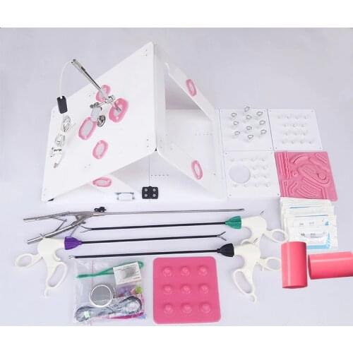 Laparoscopic Simulator Training Box Set Student Doctors Nurse Simulated Surgical Equipment Practice Tools Single Hole Instrument
