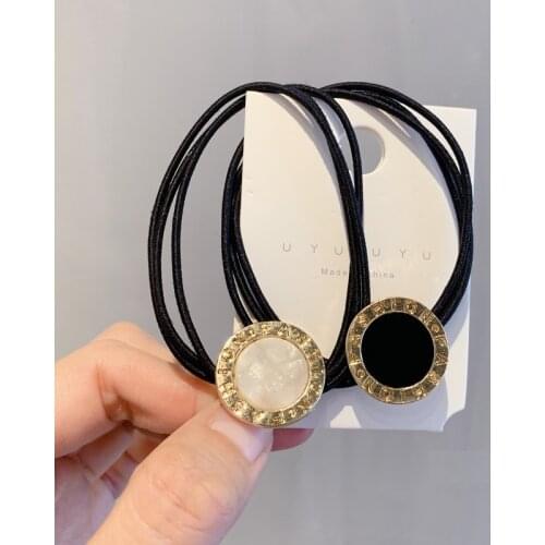 2pc Korean Cute Elegant Elastic Hair Bands Hair Rope Ties for Girls Women Headband Hair Accessories Ponytail Holer Scrunchies