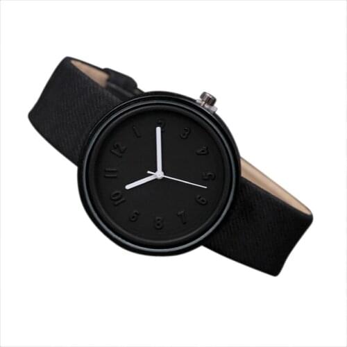 Moment # L05 2018 Unisex Simple Fashion Number Watches Quartz Canvas Belt Wrist Watch