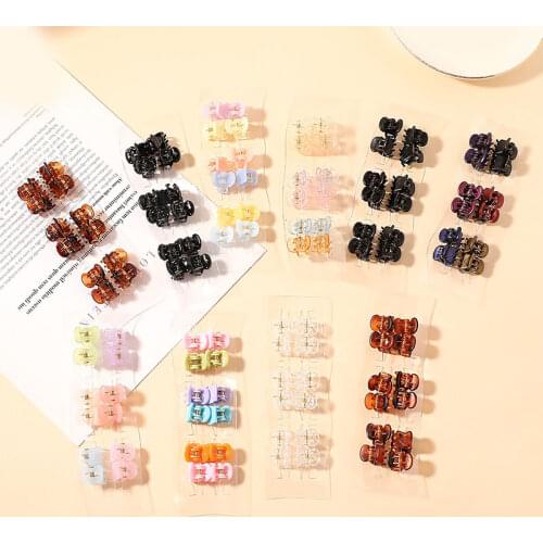 Plastic Mini Hair Clip Claw Cute Hair Clips Plastic Black Hairpin Clamp for Ladies Headwear Hair Styling Tools