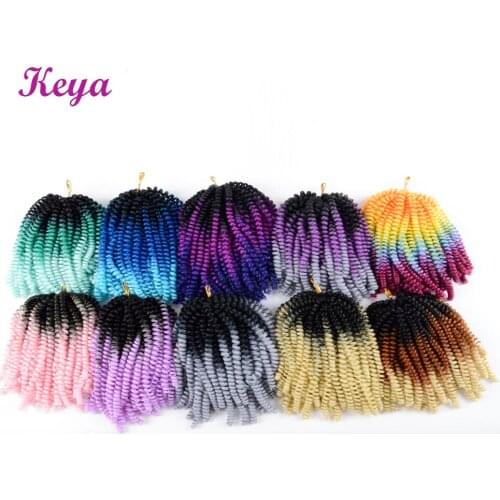 Ombre Spring Twist Hair Crochet Braid Bounce Crochet Hair 110g/pack Synthetic Hair Passion Twist Braiding Hair Extensions