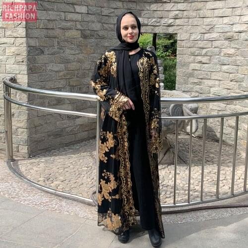 Ramadan Eid Mubarak Abaya Turkey Kimono Cardigan Hijab Muslim Dress Islam Clothing African Dresses Abayas For Women Dubai Kaftan