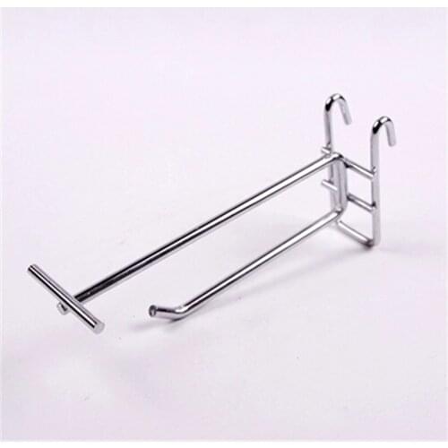 25cm Net shelf double hooks label holder metal T hanger store commodity holder bag umbrella display rack furniture accessories