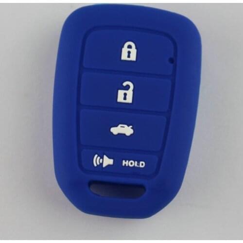 4 BUTTON SILICONE CAR KEY COVER CASE FOR HONDA ACCORD CIVIC CRV JAZZ HR-V 2014 2015 2016 REMOTE KEY