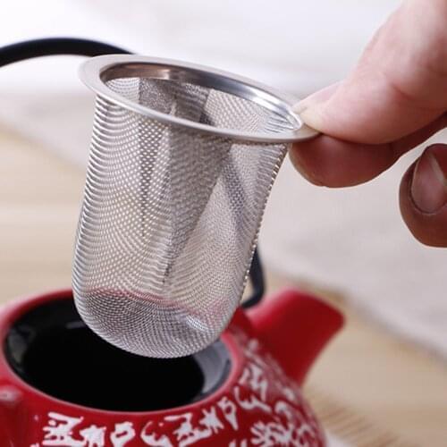 Stainless Steel Mesh Tea Infuser Strainer Teapot Tea Leaf Spice Filter Drinkware Kettle Mesh Kitchen Accessories 5.1-9cm