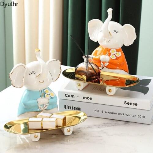 Modern simplicity animal sculpture decoration ceramic handicraft housewarming gift living room coffee table porch decoration