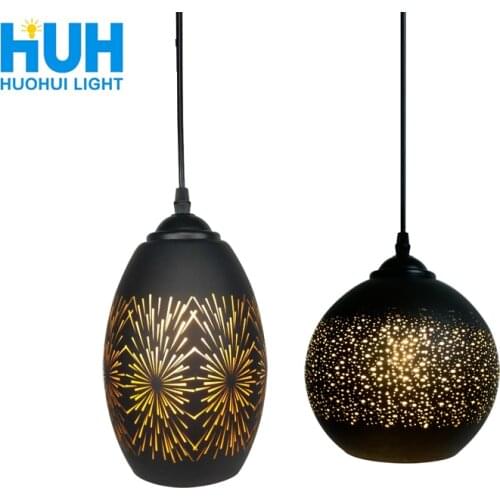 Retro glass chandelier small living room creative modern minimalist master bedroom home net red room lamp chandelier bedroom