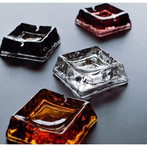 Glass Ashtray Ins Style Living Room Fashion Creative Personalized Trend Home Office Light Luxury Minimalist