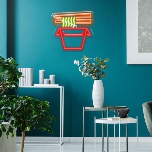 LED Neon Signs Wall for House Home Bedroom Bar Christmas Wedding Birthday Party Noodles Pattern Art Logo Sign