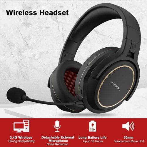XIBERIA G01 2.4GHz Wireless Headset Stereo Earphone Super Bass AUX-IN Headphone w/ Transmitter Over Ear Game Headphones