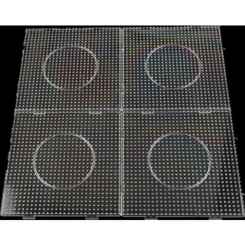 Yant Jouet 50pcs 5mm Hama Beads Pegboard Transparent Template Board Circular Square tool DIY Figure Material Board Perler Beads