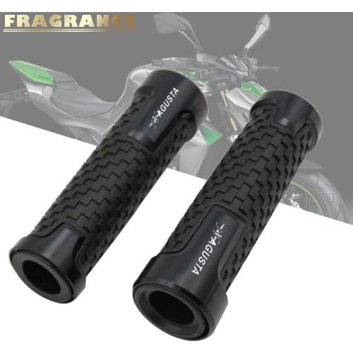 1 Pair Motorcycle 22mm Handle Grips Rubber Aluminum Motorcycle CNC Handlebar Set For MVAGUSTA F3 675 2013 2014 2015 2016