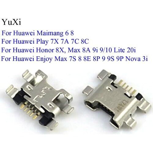 10PCS/Lot For Huawei Honor 10 Lite / Honor Play 7 7A 7X 8A 8C / Nova 3i USB Charging Dock Charge Socket Port Jack Plug Connector