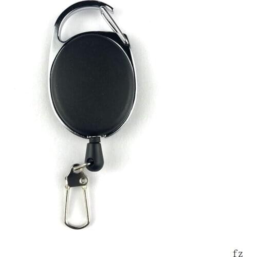 100 Pcs Retractable Pull Badge Reel ID Lanyard Name Tag Card Badge Holder Reels Recoil Belt Key Ring Chain Clips