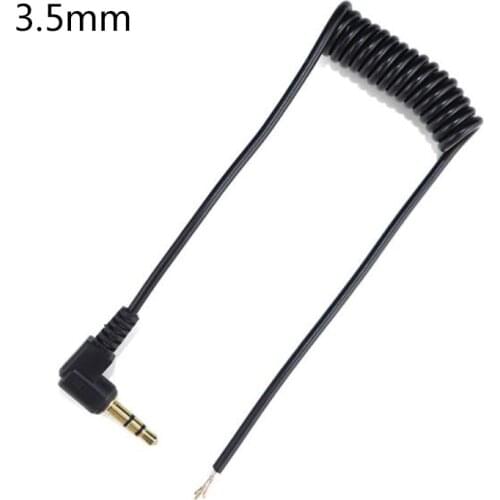 3.5mm Right Angle DIY Headphone Audio Cable Line 3 Pole Jack Strand Earphone Maintenance Repair Wire Cord 3.5 Male Plug