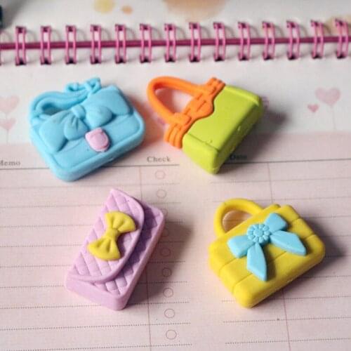 360 pcs/lot Creative Ladies Handbag Eraser 3D Simulation Mini Eraser Child Eraser School Supplies children gift