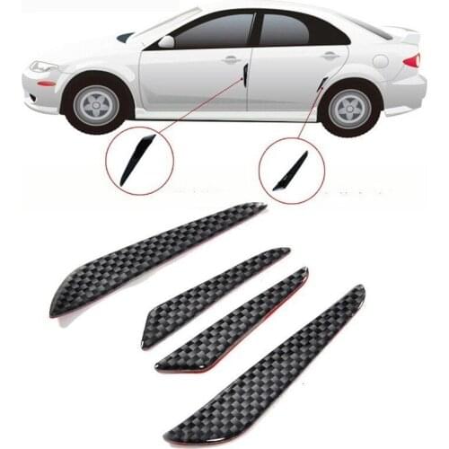 4PC/SET Carbon Fiber Car styling Door Edge Guard Strip Scratch Protector Anti-collision Trim Door Edge Guard Stickers