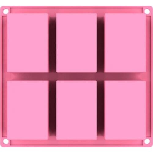 6 Elevated Rectangular Handmade SOAP MOLD SILICONE CAKE MOLD Practical and durable baking supplies bake cake mold Simple