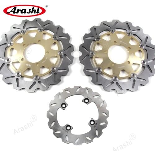 Arashi 1 Set For KAWASAKI ZX6R NINJA 600 2007 2008 2009 2010 2011 2012 2013 2014 2015 CNC Front Rear Brake Disc Rotor ZX-6R