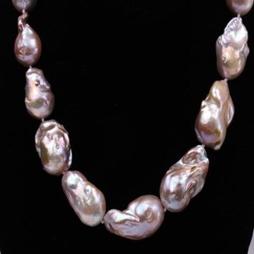 Baroque Pearl Necklace Freshwater Cultured Party Wedding Jewelry for Women Gift AAA Lanvender