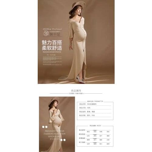 Maternity Photography Props Pregnancy Dress For Photo Shooting Off Shoulderless Pregnant Dresses For Women Maxi Maternity Gown