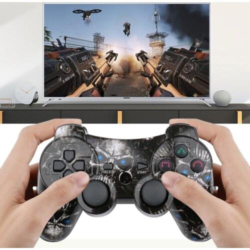 Gamepad 2 Packs Wireless 6-axis Double Shock Gaming Controller for Sony Playstation 3Charging Cord Skull and Galaxy