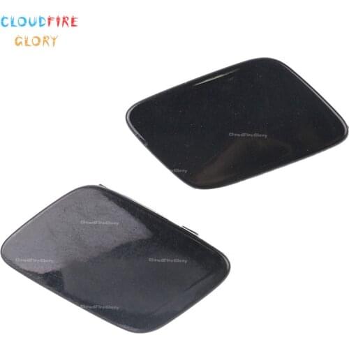 CloudFireGlory 3C0955109A 3C0955110A 2x Left Right Front Bumper Headlight Washer Cap Cover Unpainted For VW Passat B6 2006-2011