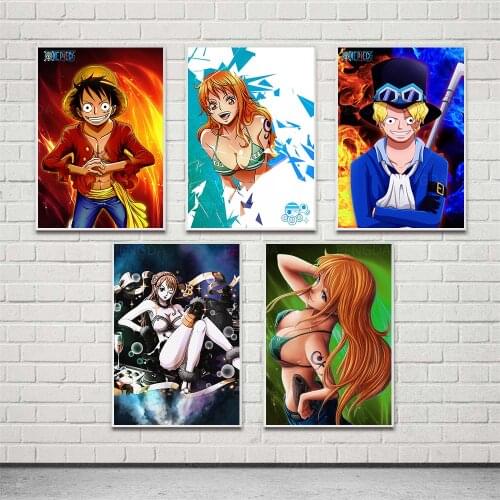 Home Decoration One Piece Hd Prints Painting Classic Japan Animation Pictures Wall Art Modular Canvas Poster Bedside Background