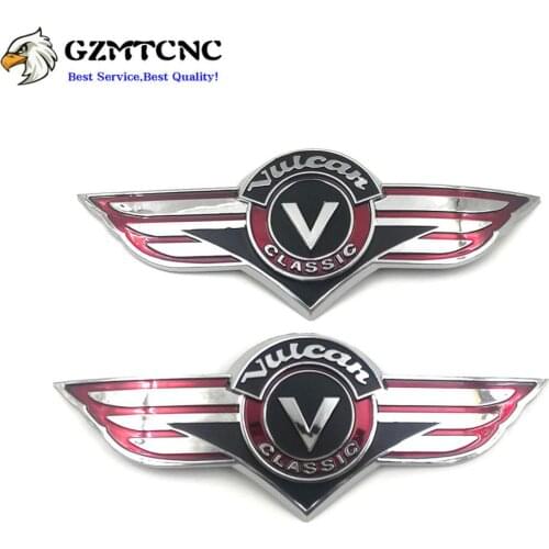 For Kawasaki Vulcan 400 500 650S 800 1500 Classic VN400 VN500 VN800 VN1500 Side Fuel Oil Gas Tank Emblem Badge 3D Decal Sticker
