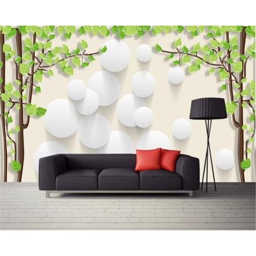 Beibehang Custom 3D photo wallpaper tree circle wall painting wallpaper living room sofa TV background 3d wallpaper bedroom