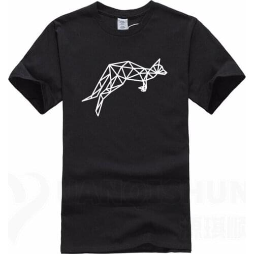 Geometric Kangaroo Patterns T Shirt High Quality Cotton Mens T-shirt 2019 Simple Line Animal Series Tshirt Australia Tops Tees