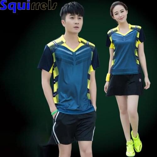 Badminton clothing suits for men women quick-drying table tennis sportswear summer short-sleeved T-shirt competition clothing