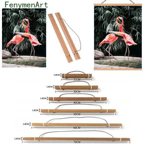 Magnetic Wooden Picture Frame Painting Map Canvas Artwork Print Wooden Photo Frame Hanging Home Decor Wall Art Craft Rack Hanger