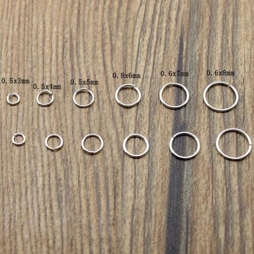 20pcs Real Pure 925 Sterling Silver Open Jump Rings Split Ring Connectors for Jewelry Findings Components DIY Earring Making