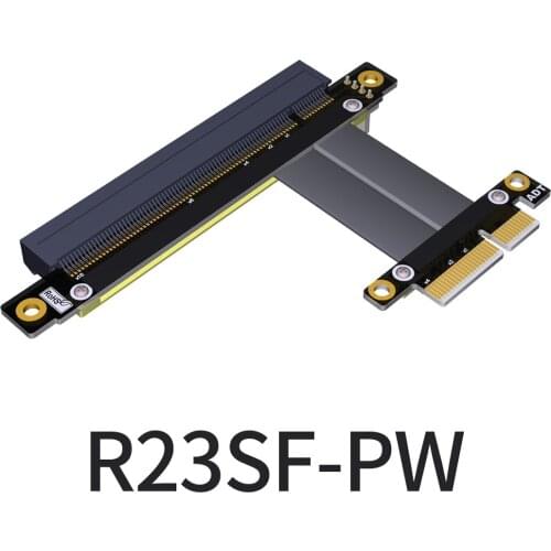 PCI-E x4 x16 Extension Riser 16x 4x PCIe3.0 GTX1080Ti Graphics SSD RAID Card Extender Conversion Cable Angled 1U PCI-Express