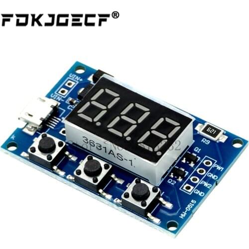 DC 5-30V Micro USB 5V Power Independent PWM Generator 2 Channel Dual Way Digital LED Duty Cycle Pulse Frequency Board Module