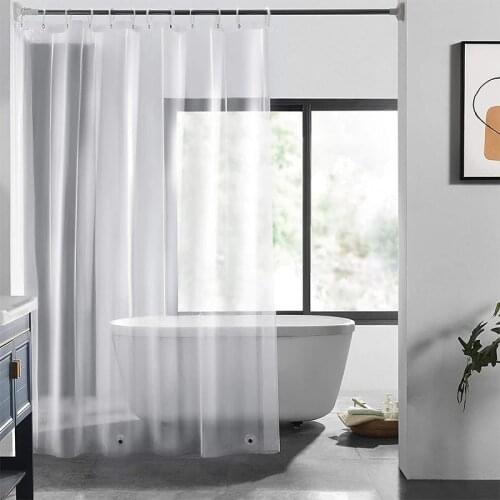 Transparent Shower Curtain Waterproof Plastic Bathroom Partition Curtains PEVA Mildew Curtains With Hooks Modern Home Decor