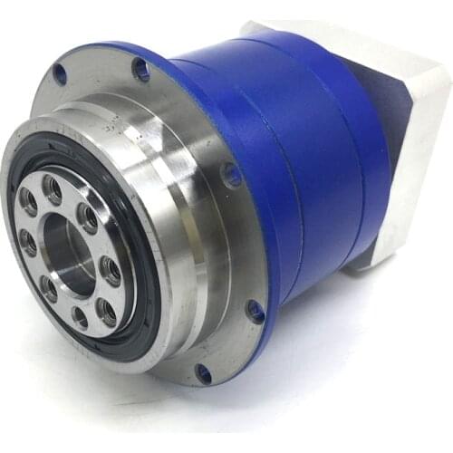 100:1 5Arcmin Flange Output Helical Gear Reducer 6000rpm 16mm Input 60Nm Planetary Gearbox for 90mm 750W Servo Motor Robot
