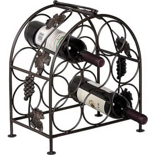 Luxurious Storage Bar Wine Rack Handmade Metal French Stable Wrought Iron Wine Rack