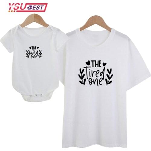 Family Look Father Mother Kids Clothes Family Matching Outfits Parent-child Letter Love Print T-shirt Short Sleeve Pullover Tops