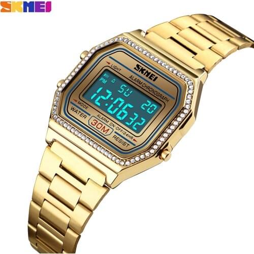 SKMEI Top Brand Women Electronic Wrist Watch Chrono Back Light Female Sports Watches Ladies Digital Clock Relogio Feminino 1474