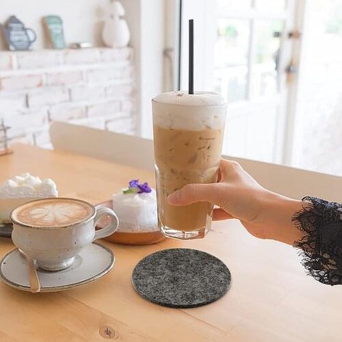 Glass Coaster Round Coaster Glass Coaster Drink Coaster with Beverage Storage Box Bar Cup 10-Piece Set