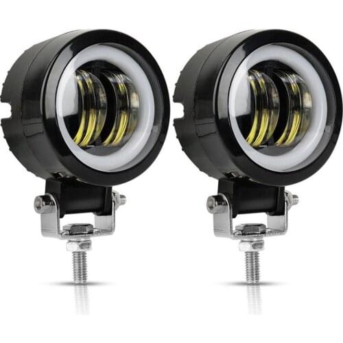 3 "20W 12V 24V 6500K Waterproof Round LED Angel Eye Portable Spotlight Motorcycle Cross Country Truck