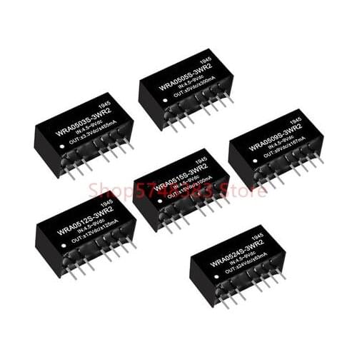WRA0503S-3WR2 WRA0505S-3WR2 WRA0509S-3WR2 WRA0512S-3WR2 WRA0515S-3WR2 WRA0524S-3WR2 Wide voltage input 4.5-9v 3W power supply