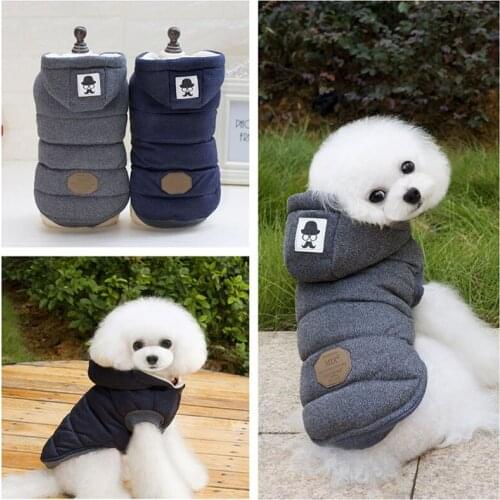 Winter Dog Clothes for Small Dogs Warm Coat for Chihuahua Cotton Hoodies for Yorkshire Hooded Thick Jacket Pet Puppy Dog Costume