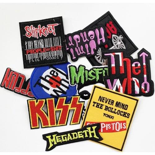 10 PCS Band Patch rock band for Clothing Iron on Embroidered Sewing Applique Cute Sew On Fabric Badge DIY Apparel Accessories